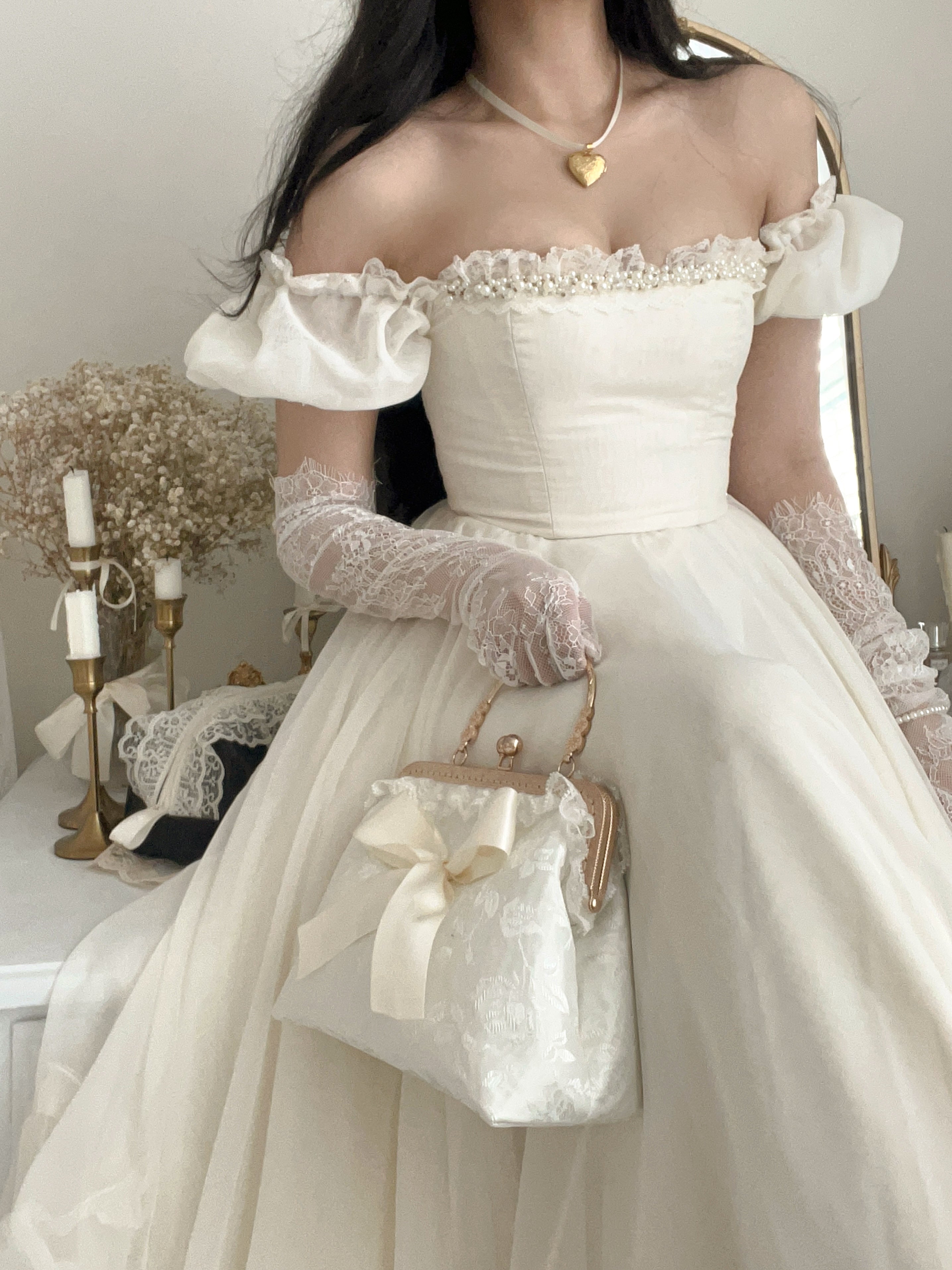Ivory Jacquard Celestine Bag