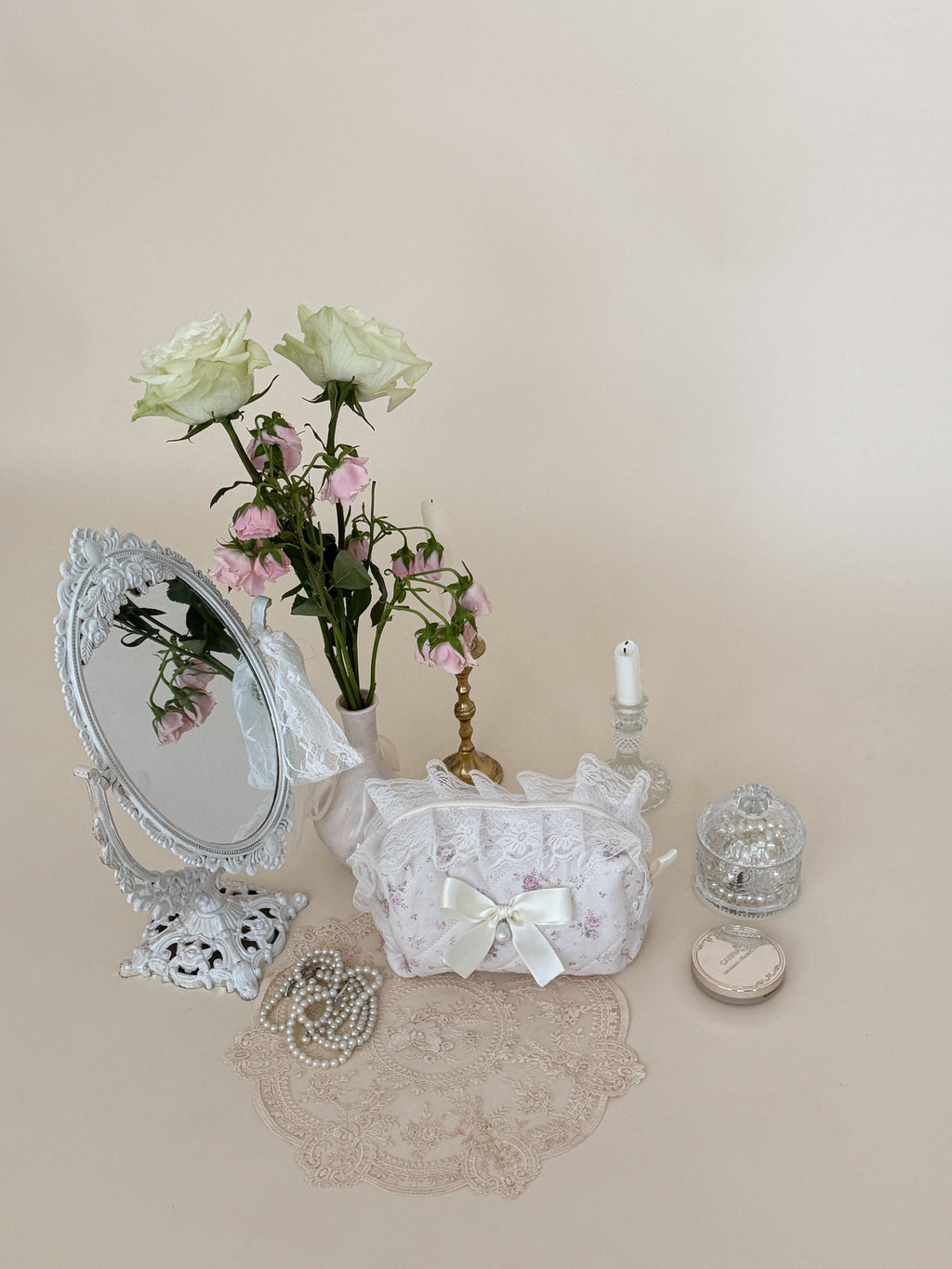 Zarina Floral Cotton Makeup Bag