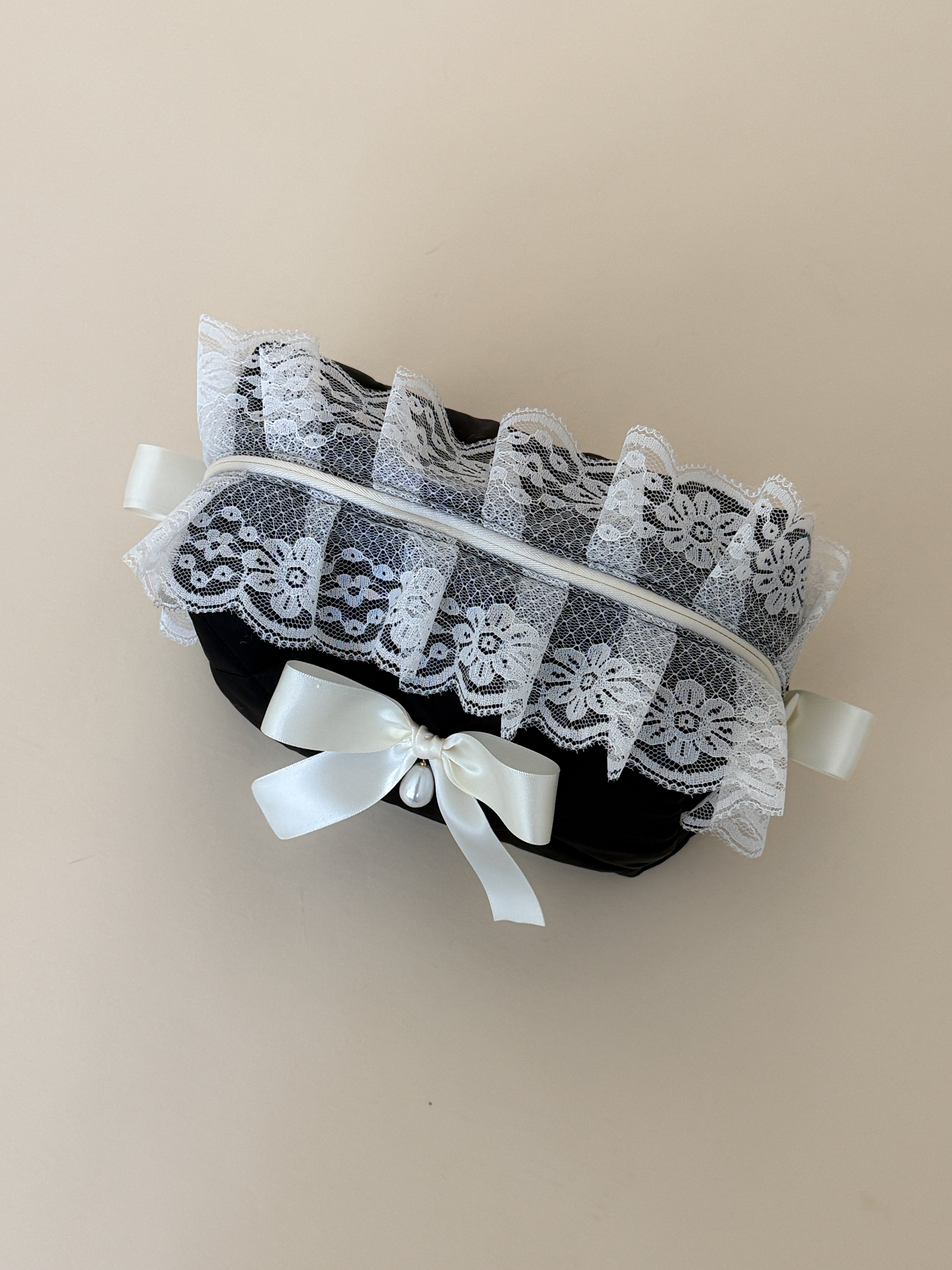 Zarina Quilted Satin Makeup Bag