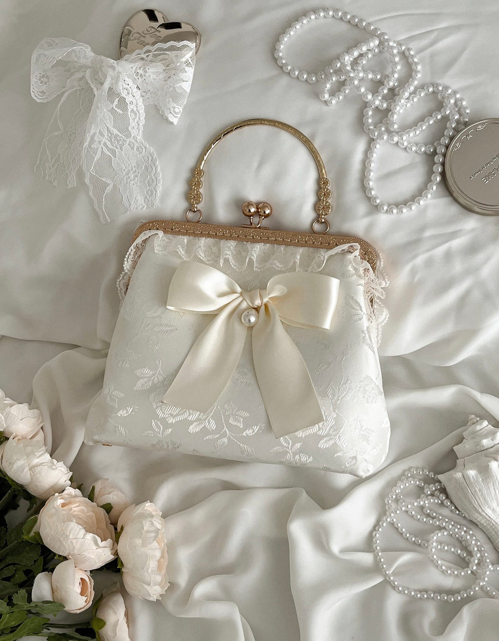 Ivory Jacquard Celestine Bag
