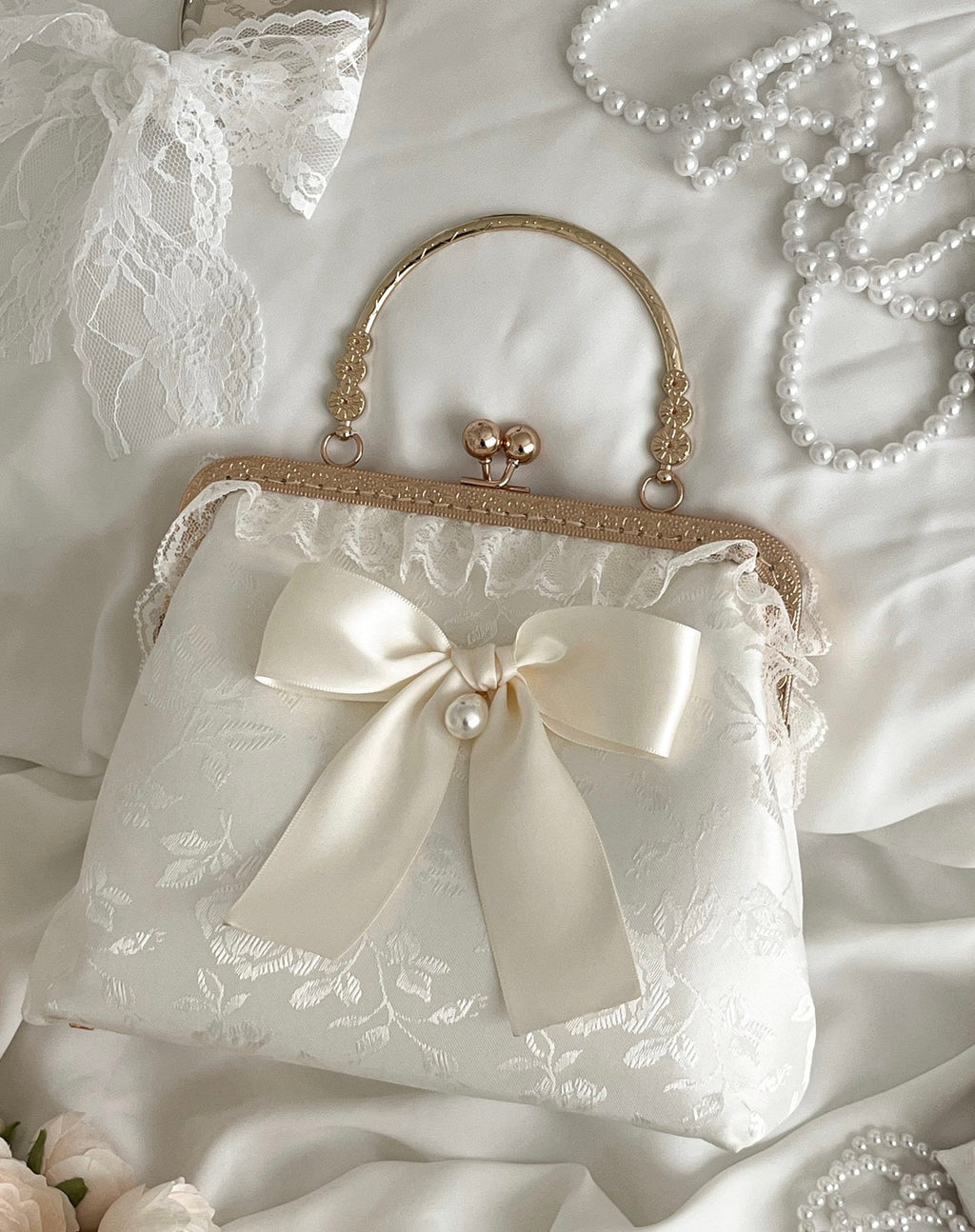 Ivory Jacquard Celestine Bag
