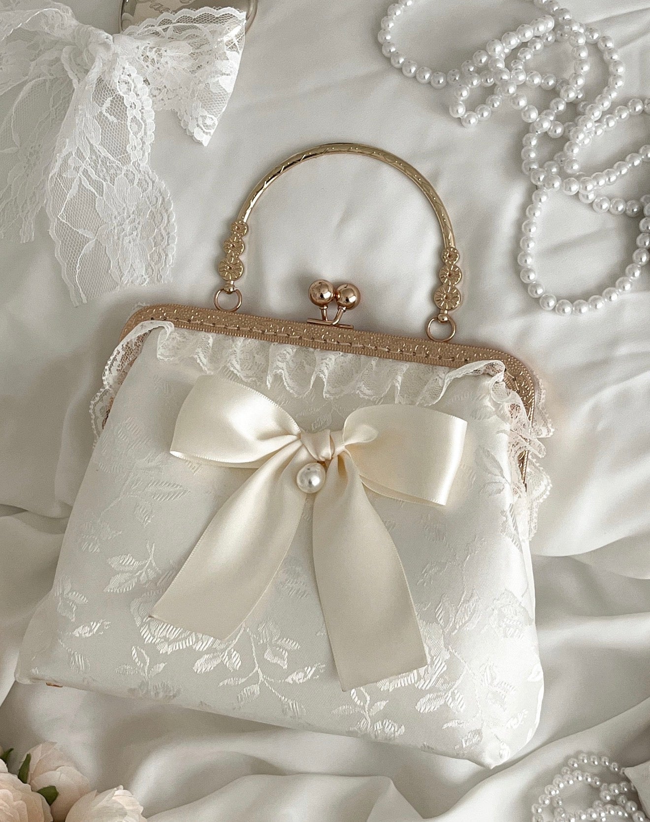 Ivory Jacquard Celestine Bag