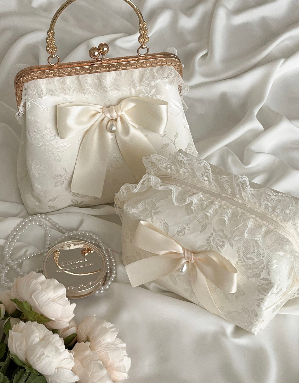 Ivory Jacquard Celestine Bag