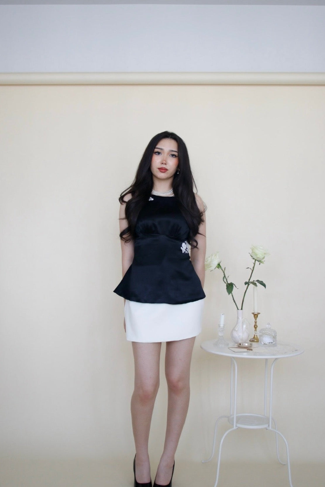 Audrey Silk Top In Black