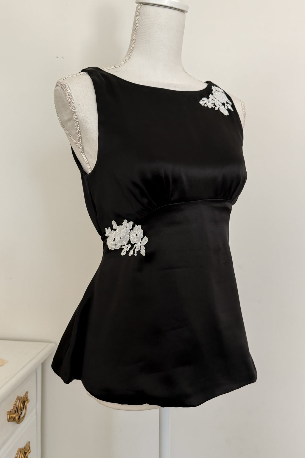 Audrey Silk Top In Black